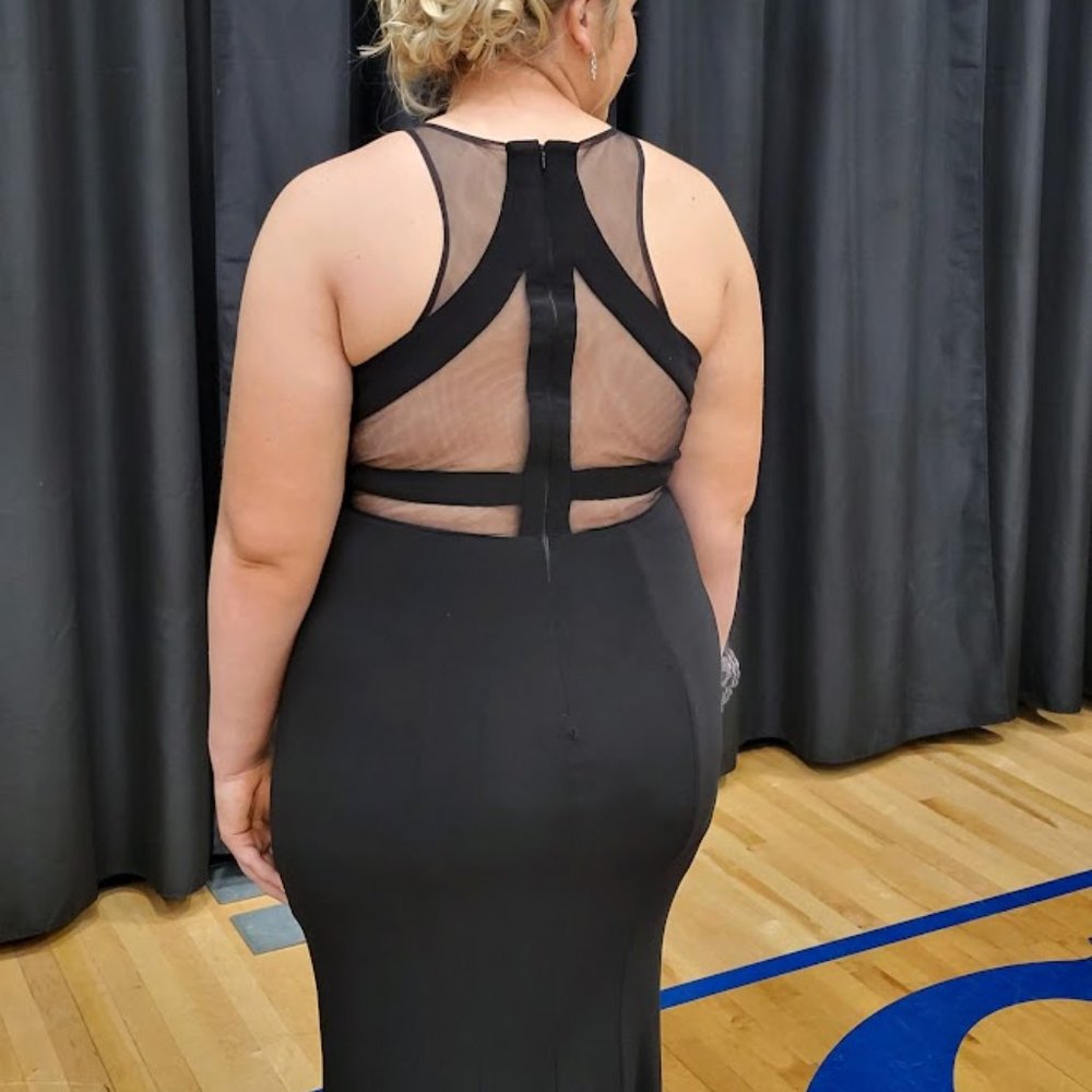 Black Prom Dress size 14 - Picture 2 of 2